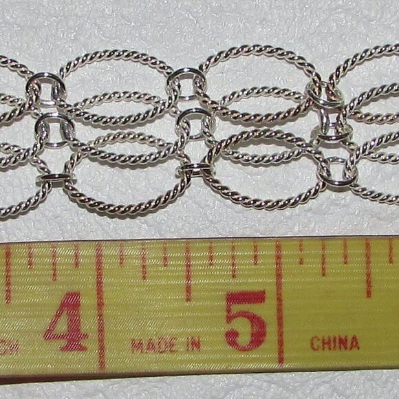 Sterling Silver Triple Link Bracelet - NEW - Picture 8 of 9